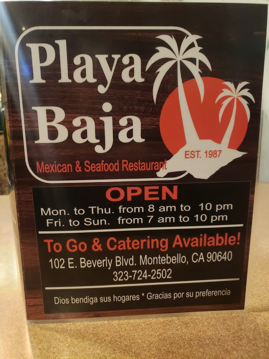 Playa Baja Menu - Image 6